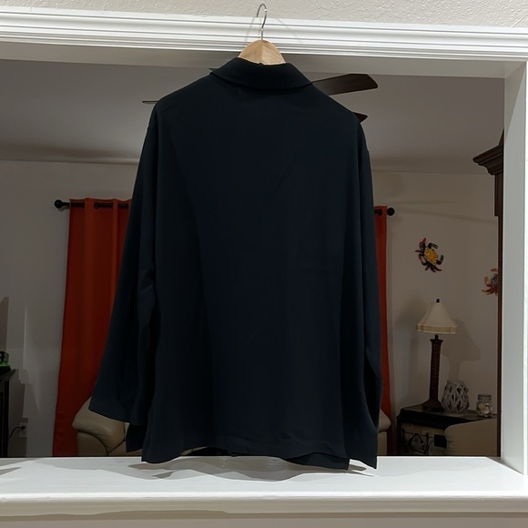 Garfield & Marks Vintage Knit Blazer Suit Jacket Womens Size XL 6 Button Black - Picture 3 of 6